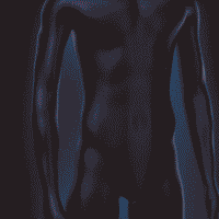 Silhouette of a human figure with glowing outlines against a dark background, emphasizing energy flow.