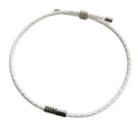 Neodymium 3600 Strap Lightweight Necklace - magnetic therapy for athletes; boosts energy; Clavis athletic edition, white design.