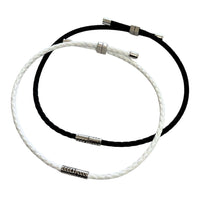 Neodymium magnetic necklaces, black and white, sport performance band, energy recovery bracelet, Clavis athletic edition, wellness gear