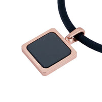 Tera High Power Gauss Magnetic Therapy Necklace in Black Rose Gold for athletic performance and pain relief by Clavis.