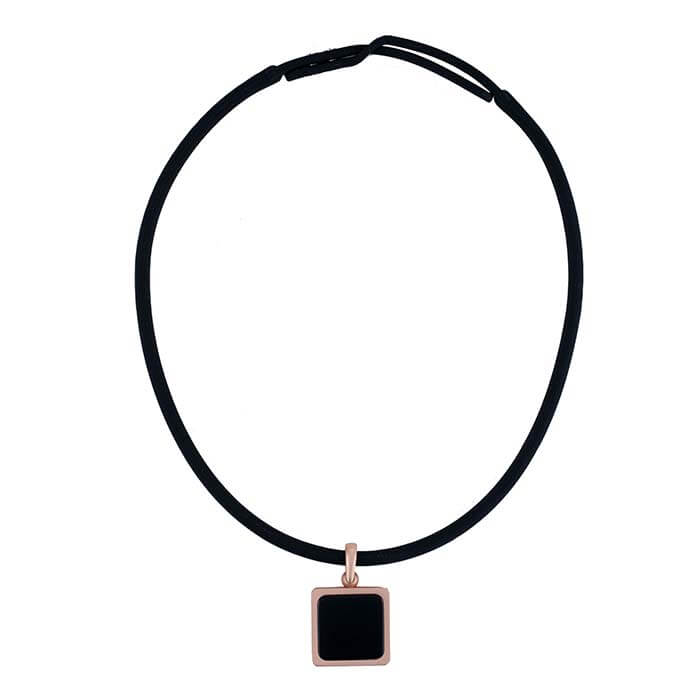 Tera High Power Gauss Magnetic Therapy Necklace in Black Rose Gold for athletes, enhances performance, energy recovery, Korean wellness bracelet