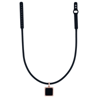Tera High Power Gauss Magnetic Therapy Necklace in Black Rose Gold for athletic performance and pain relief by Clavis