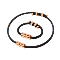 Vita Ultra Strength Magnetic Therapy Bracelet & Necklace Set in Black Rose Gold by Clavis, ideal for athletic performance and recovery.
