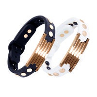 Varg High Power Gauss Strength Magnetic Health Bracelet in white and rose gold, ideal for sports and energy recovery.