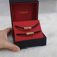 Clavis Magnetic Therapy Bracelets Set in Gift Box, Black and Rose Gold, for Pain Relief and Athletic Performance
