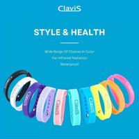 Clavis athletic edition, waterproof energy bracelets in various colors for style and health with far-infrared radiation features.