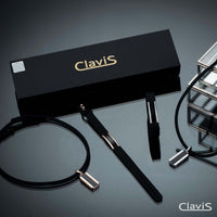 Clavis Hera High Power Gauss Magnetic Therapy Bracelet in white rose gold, Korean wellness and sport performance band packaging.