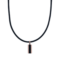 Hera High Power Gauss Magnetic Therapy Necklace in Black Rose Gold for sport and golf performance, by Clavis.