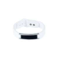 Hera high power magnetic therapy bracelet in white rose gold, featuring adjustable silicone band and energy recovery magnets.