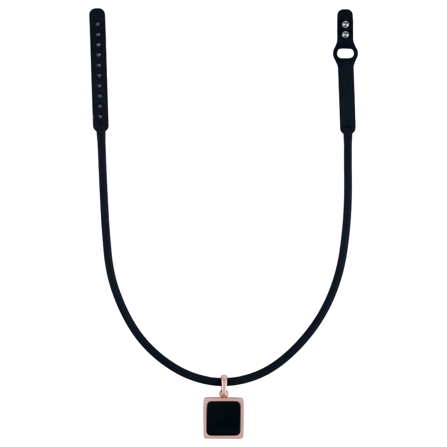 Tera High Power Gauss Magnetic Therapy Necklace - Black Rose Gold