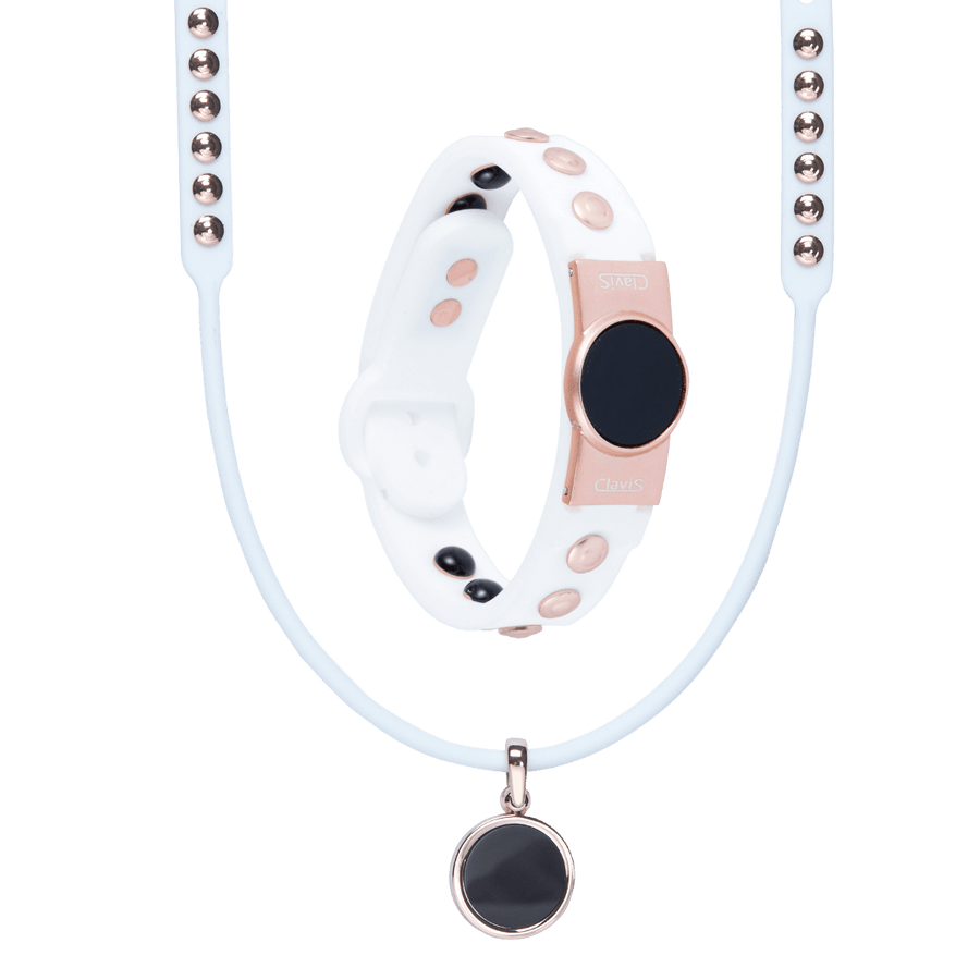 Hero Bracelet & Necklace Set (White Rose Gold) | ClavisEnergetic