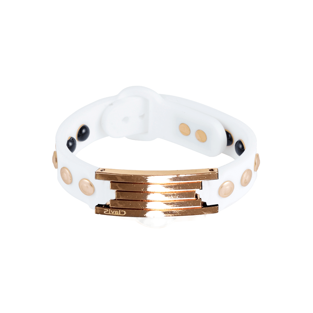 Varg High Power Gauss Magnetic Health Bracelet in White Rose Gold for athletic performance and energy recovery.