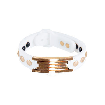 Varg High Power Gauss Magnetic Health Bracelet in White Rose Gold for athletic performance and energy recovery.