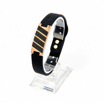 Dona High Power Black Rose Gold Magnetic Bracelet for Golf Recovery and Wellness by Clavis