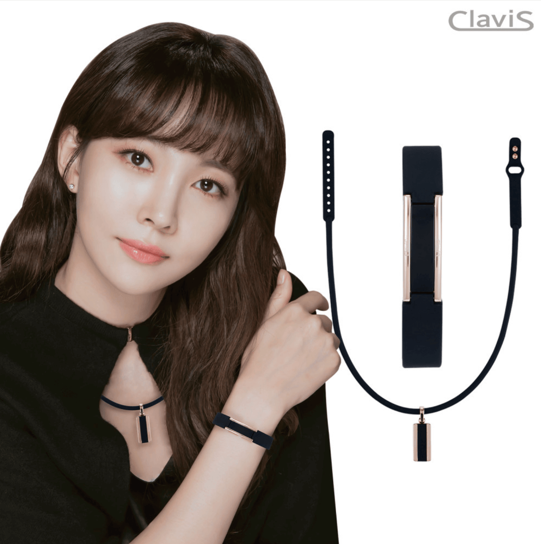 Hera magnetic golf bracelet in black rose gold, enhances sport performance and recovery, Clavis athletic edition, for athletes.