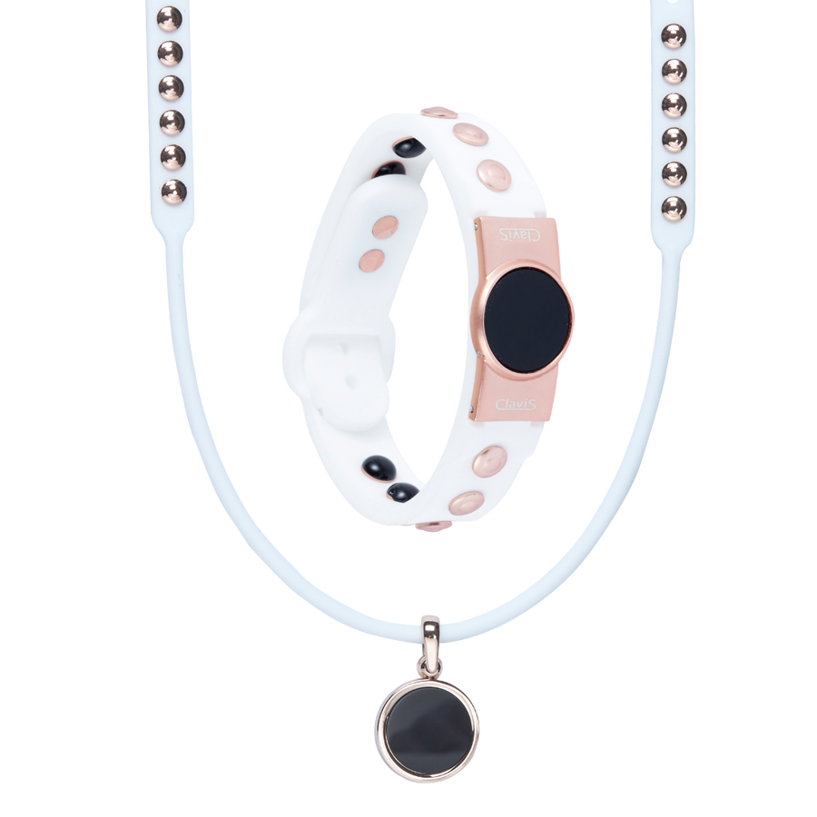 Hero Bracelet & Necklace Set (White Rose Gold) | ClavisEnergetic