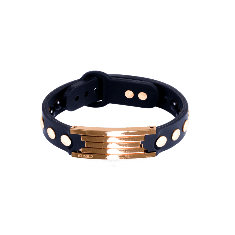 Varg High Power Gauss Magnetic Health Bracelet Black Rose Gold for athletes, golf performance, energy recovery, Clavis wellness.