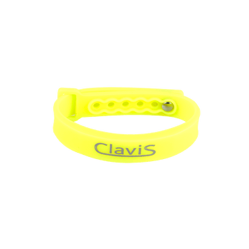 Neon yellow Clavis athletic edition magnetic golf bracelet for energy balance and sports performance.