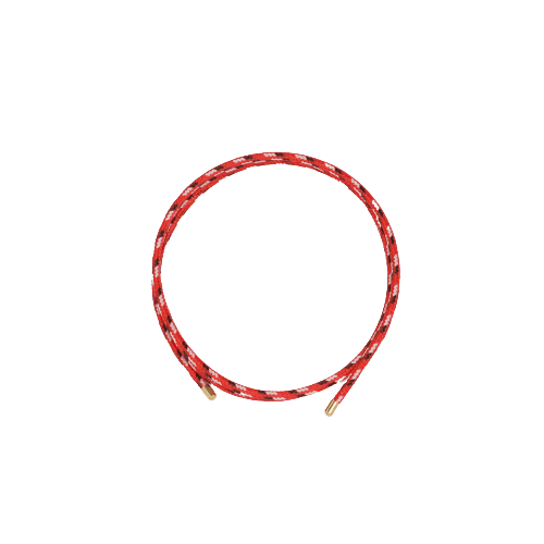 Red magnetic golf bracelet for sports performance and energy recovery.