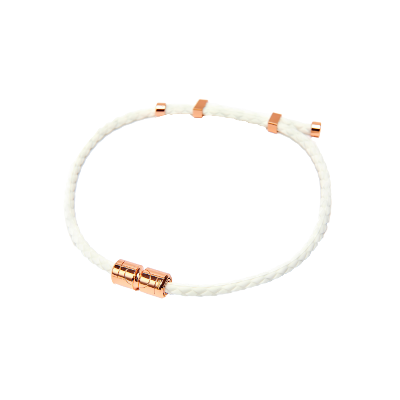Vita Ultra Strength Magnetic Therapy Necklace - Black Band Rose Gold