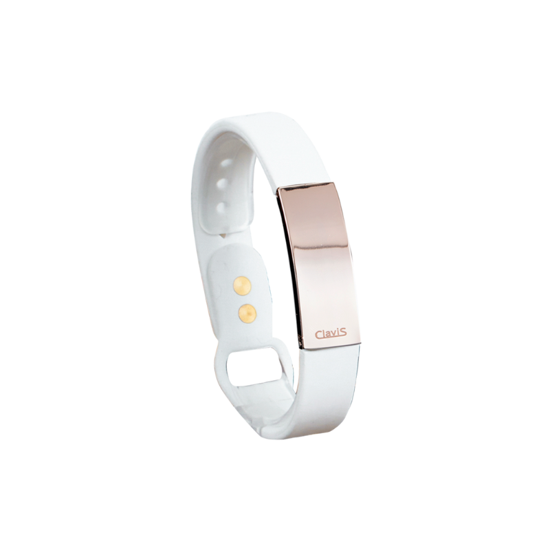 Tera High Power Gauss Magnetic Therapy Bracelet - Black Band Rose Gold